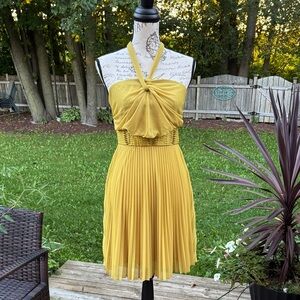 Max & Cleo One Shoulder Yellow Dress